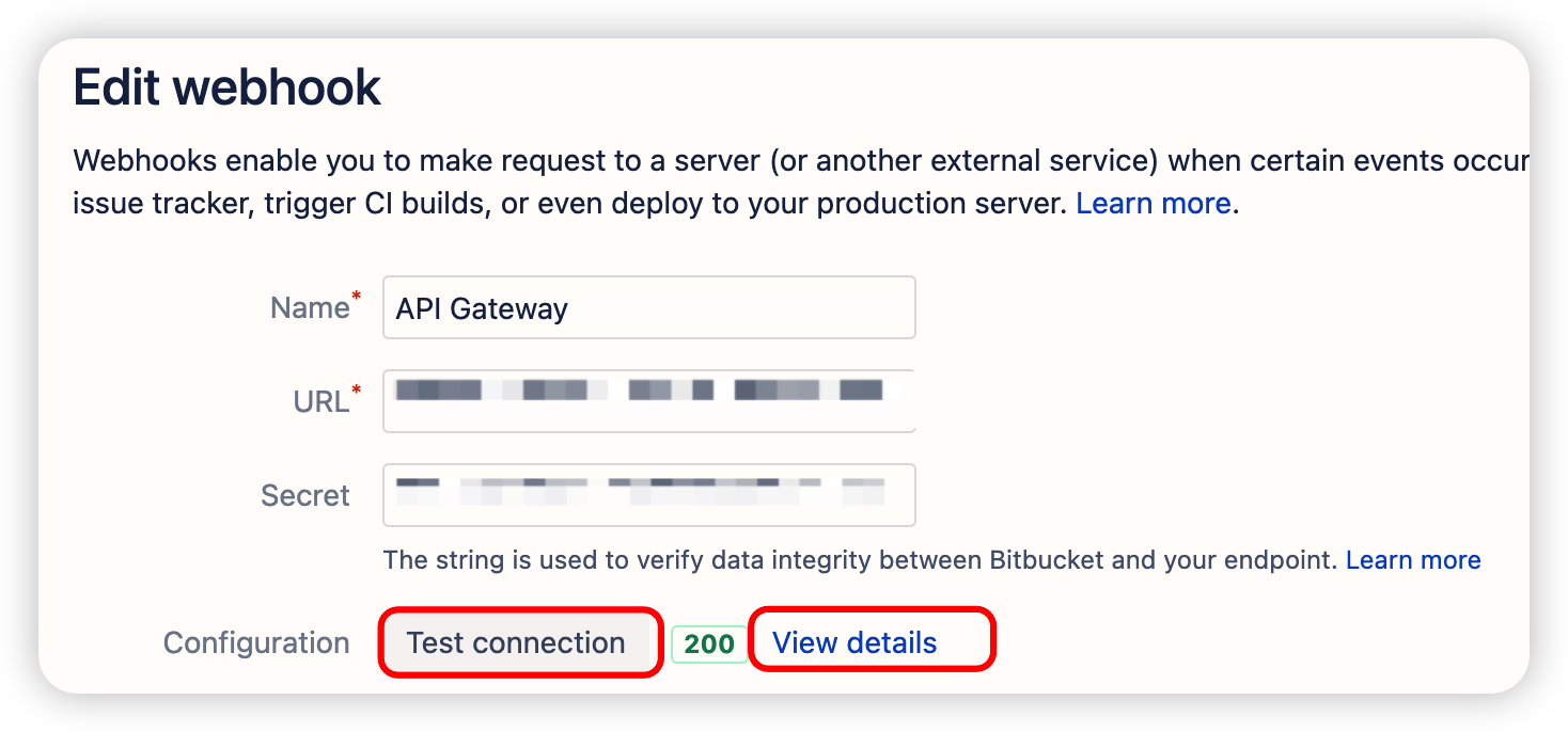 Bitbucket测试请求